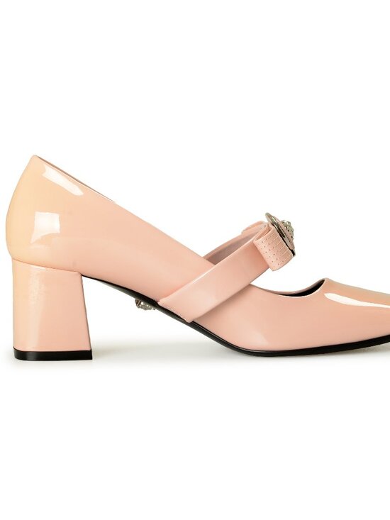 Versace Women's Silver Medusa Head Patent Leather Pumps Shoes US 6 IT 36 - Picture 4 of 8